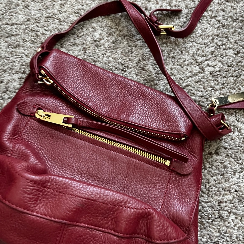 Vince Camuto Tala Burgundy Crossbody Bag EUC